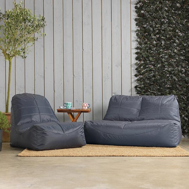 Vista Recliner Bean Bag Set Isabelle & Max Upholstery Colour: Charcoal Grey on Productcaster.