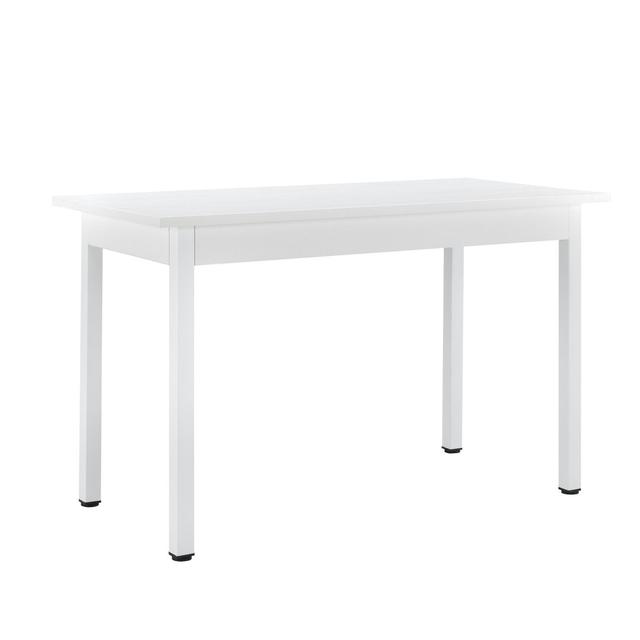 Laurrine 4 - Person Dining Set Ebern Designs Colour (Table Top): White, Colour (Table Base): White on Productcaster.