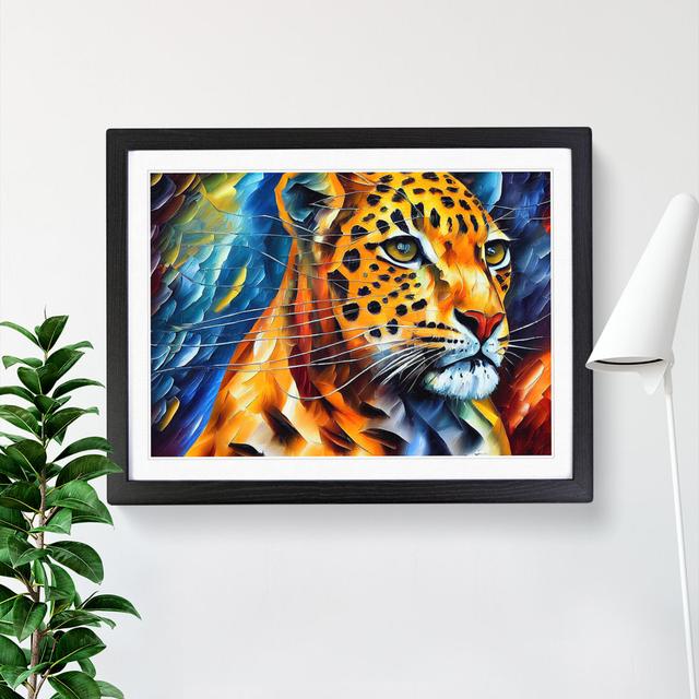 Leopard Vol.3 Abstract - Picture Frame Graphic Art World Menagerie Size: 46cm H x 64cm W, Frame Colour: Black on Productcaster.