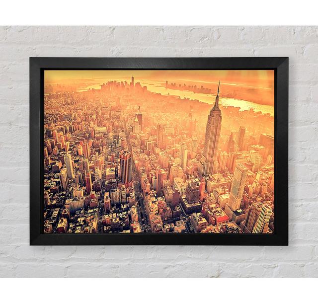 New York City Luftaufnahme Retro - Druck Bright Star Größe: 59,7 cm H x 84,1 cm B on Productcaster.