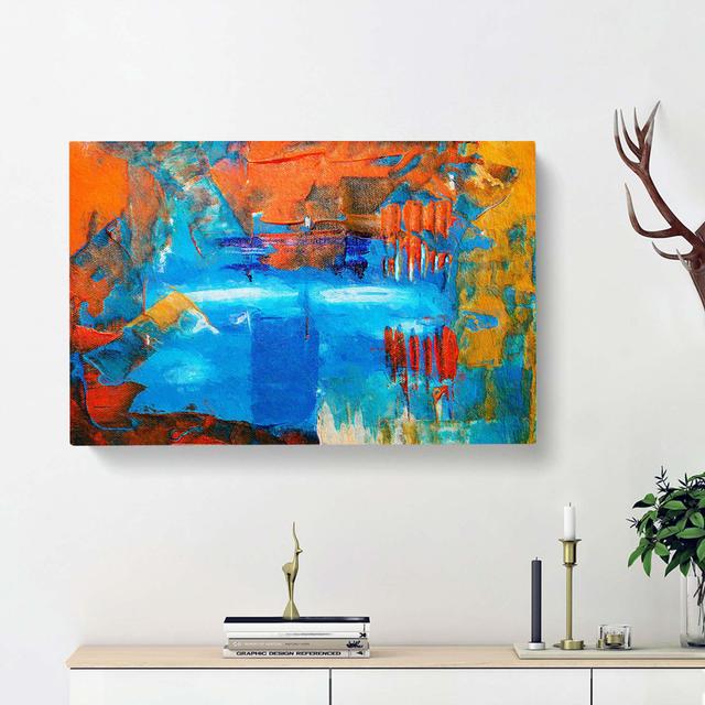 Abstract Art Painting Vol.191 - Wrapped Canvas Painting Print East Urban Home Size: 40cm H x 60cm W x 3cm D on Productcaster.