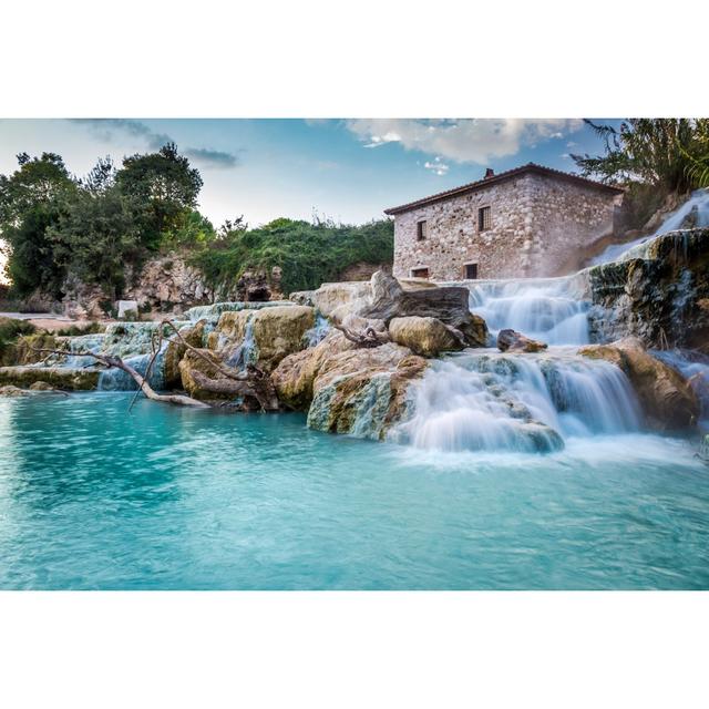 Natural Spa With Waterfalls In Tuscany, Italy - Wrapped Canvas Print Union Rustic Size: 81cm H x 122cm W x 3.8cm D on Productcaster.