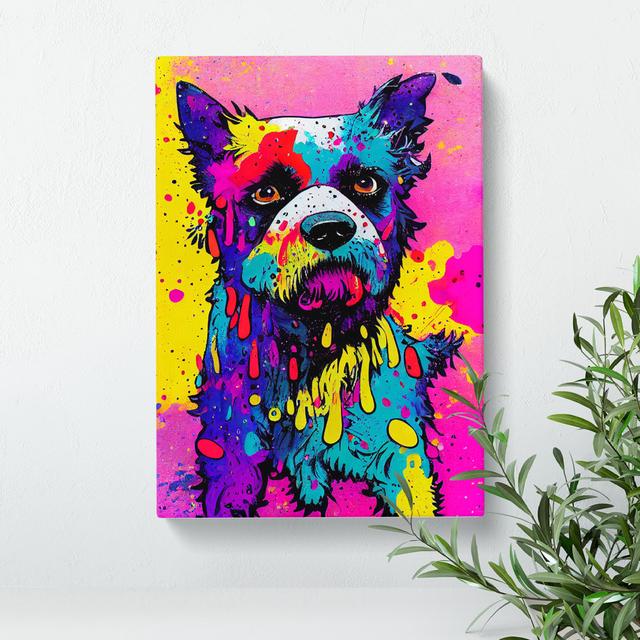 XC1022-1837X Dog Paint Drip No.2 Abstract - Wrapped Canvas Print 17 Stories Size: 50cm H x 35cm W x 3cm D on Productcaster.