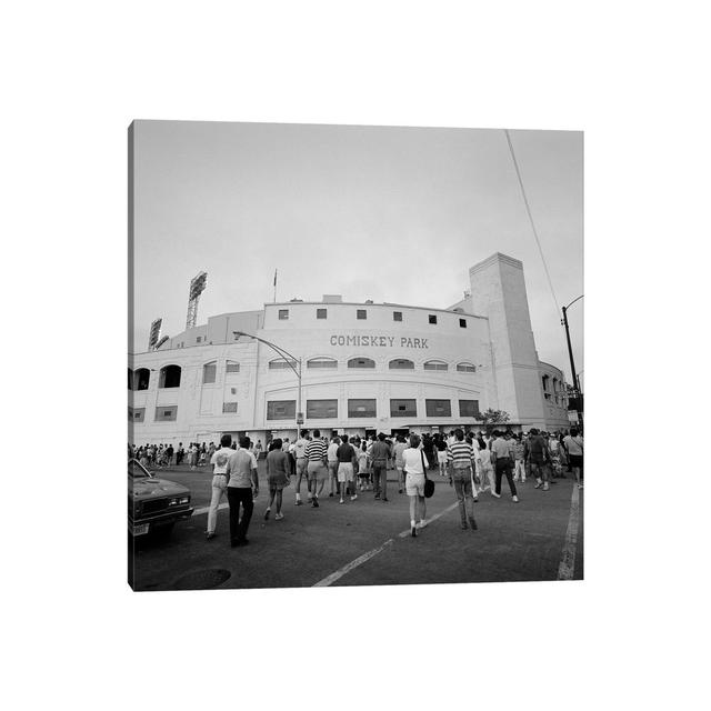 Spectators In Front Of A Baseball Stadium, Comiskey Park Chicago, IL - Wrapped Canvas Print Latitude Run Size: 45.72cm H x 45.72cm W x 3.81cm D on Productcaster.