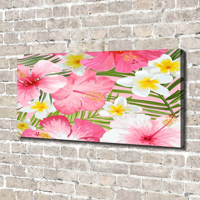 Tropical Flowers - Wrapped Canvas Art Prints Bay Isle Home on Productcaster.