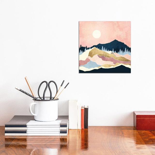 Coral Sunset - Print on Canvas Alpen Home Size: 66.04cm H x 66.04cm W x 1.91cm D, Frame Option: No Framed on Productcaster.