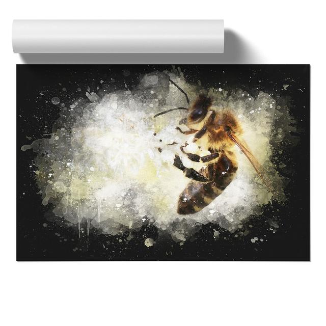 Bee Collecting Pollen Vol.1 - Unframed Painting East Urban Home Size: 21cm H x 30cm W x 0.1cm D on Productcaster.