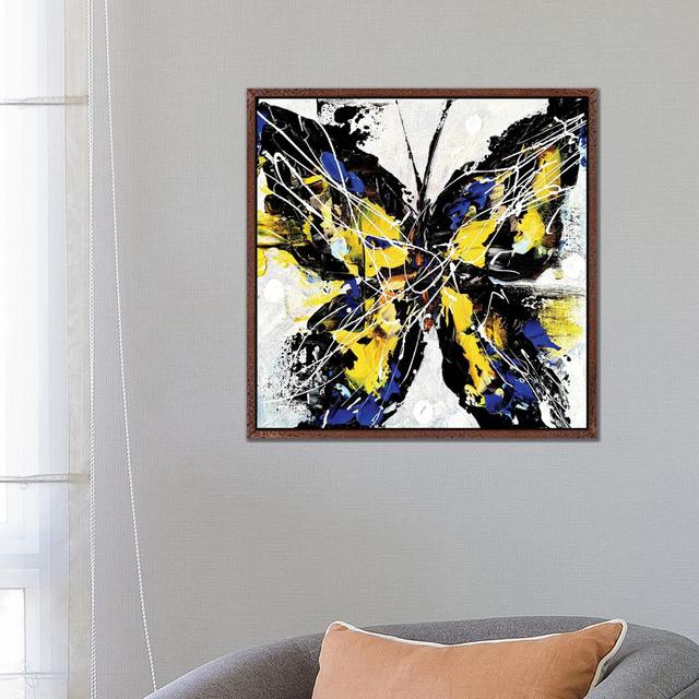 Butterfly Life IV by Aliaksandra Tsesarskaya - Gallery-Wrapped Canvas Giclée on Canvas August Grove Size: 66.04cm H x 66.04cm W x 3.81cm D, Format: Cl on Productcaster.