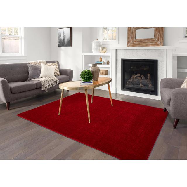 Haque Red Rug Latitude Run Rug Size: Rectangle 160cm x 230cm on Productcaster.