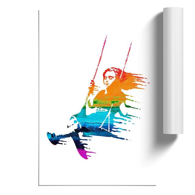 Banksy Girl on Swing - Unframed Graphic Art East Urban Home Size: 84cm H x 59cm W x 0.1cm D on Productcaster.