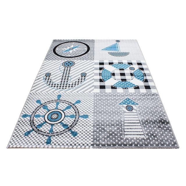 Orville Nautic Grey Rug Harriet Bee Rug Size: Rectangle 80 x 150cm on Productcaster.