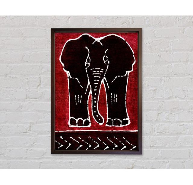 Aborigine Elefant - Einzelner Bilderrahmen Kunstdrucke auf Leinwand Bright Star Größe: 118,9 cm H x 84,1 cm B on Productcaster.