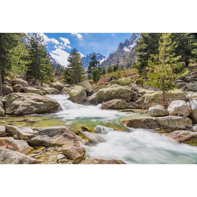 Exira Waterfalls In Corsica - Print Alpen Home Size: 51cm H x 76cm W x 3.8cm D on Productcaster.