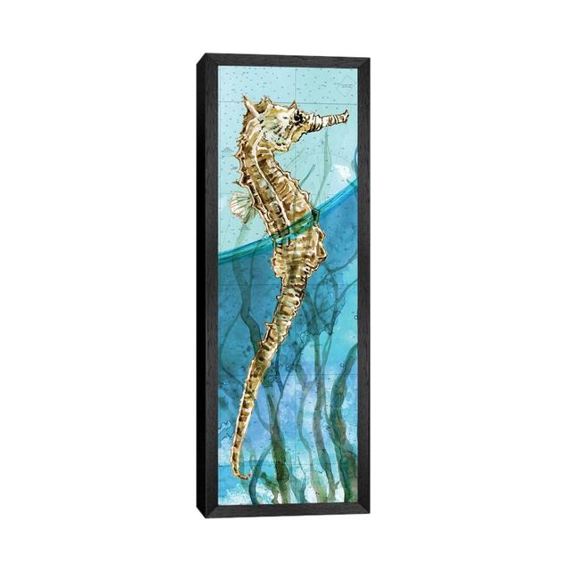 Atlantic Seahorse Highland Dunes Size: 91.44cm H x 30.48cm W x 3.81cm D, Format: Black Framed on Productcaster.