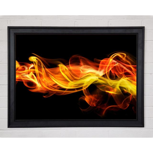 Fire Smoke Orange Framed Print Ivy Bronx Format: White Framed Paper, Size: 29.7cm H x 42cm W x 1.5cm D on Productcaster.