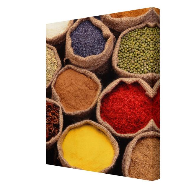 Colourful Spices - Wrapped Canvas Graphic Art Print East Urban Home Size: 100cm L x 75cm W x 2cm D on Productcaster.