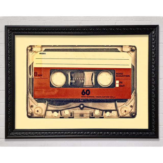 Retro Cassette Tape - Print Ophelia & Co. Format: Black Framed Paper, Size: 59.1cm H x 84.1cm W x 3cm D on Productcaster.