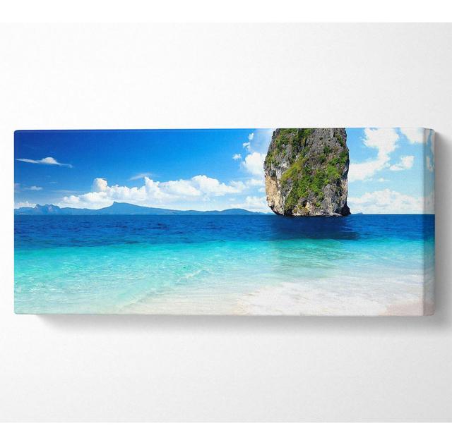 Sea Rock Thailand Panoramaleinwand Haus am Meer Größe: 40,6 cm H x 101,6 cm B on Productcaster.