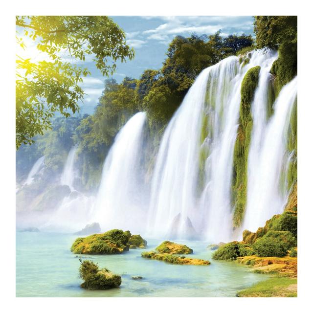 Waterfall Amazon Waters Semi-Gloss Wallpaper Roll East Urban Home Size: 1.92m x 192cm, Materialqualität: Premium (150g/m²), Material quality: Premium on Productcaster.