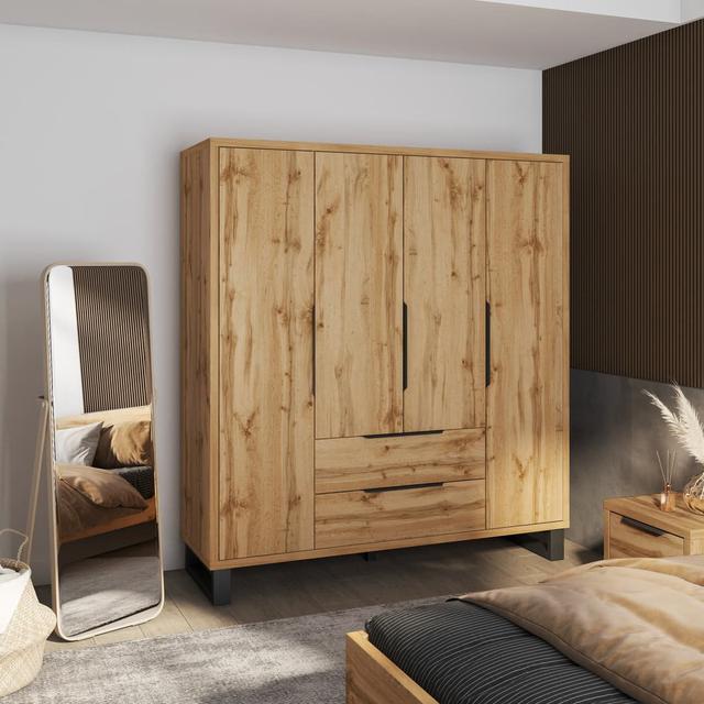 Alexandria 4 Door Wardrobe Union Rustic on Productcaster.