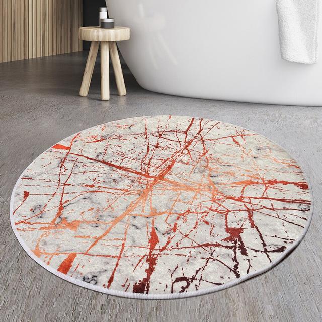 Deiter Colonia Shaggy Beige/Orange Rug Ebern Designs on Productcaster.