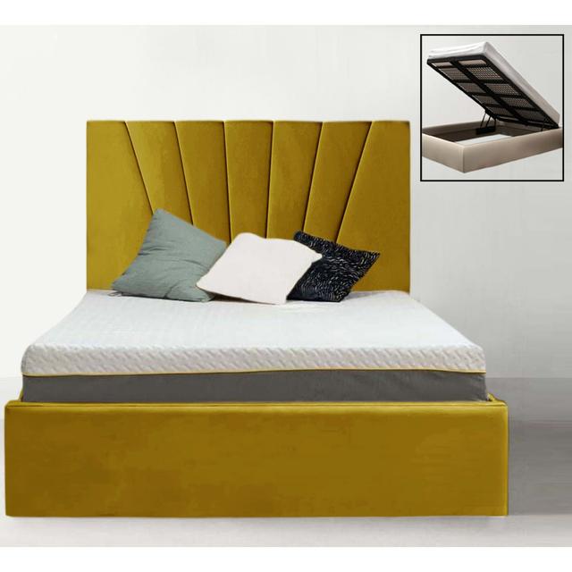 Annelee Upholstered Storage Bed Canora Grey Colour: Turmeric, Size: Kingsize (5') on Productcaster.