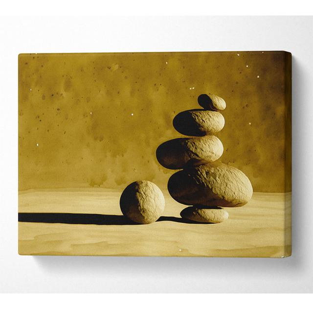 Golden Stone Age - Wrapped Canvas Art Prints Latitude Run Size: 81cm H x 121.9cm W x 10cm D on Productcaster.