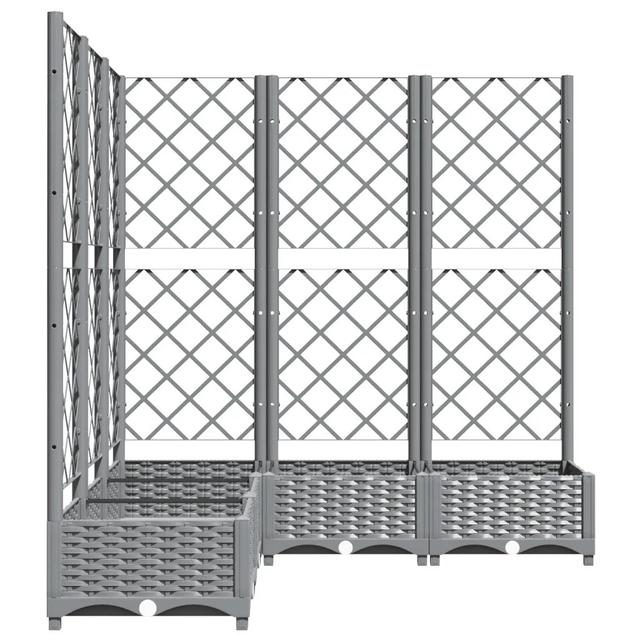 Rosalind Wheeler Garden Planter With Trellis Rosalind Wheeler Size: 121.5cm H x 120cm W x 120cm D, Colour: Light Grey on Productcaster.