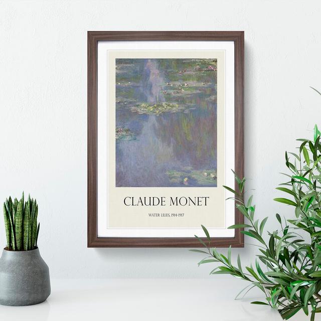 Water Lilies Lily Pond Vol.39 by Claude Monet - Picture Frame Art Prints East Urban Home Size: 48cm H x 36cm W x 2cm D, Frame Option: Walnut Framed on Productcaster.