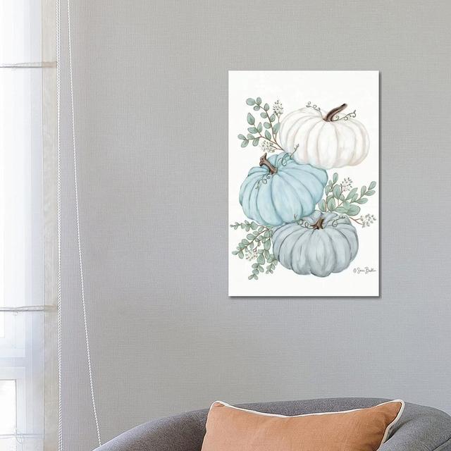 Pumpkin Trio by Sara Baker - Wrapped Canvas Gallery-Wrapped Canvas Giclée Brambly Cottage Size: 66.04cm H x 45.72cm W x 1.91cm D on Productcaster.