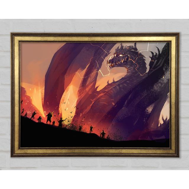 When The Dragon Attacks Framed Print Happy Larry Size: 21cm H x 29.7cm W x 1.5cm D on Productcaster.