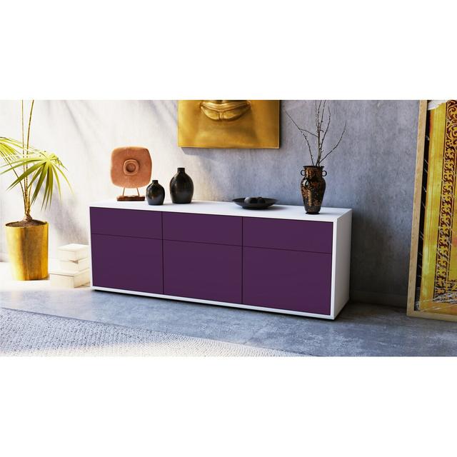 Wynkoop TV Stand for TVs up to 60" Brayden Studio Colour: Purple / Matte White on Productcaster.