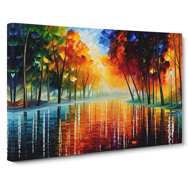 River by the Trees Vol.5 Abstract - Wrapped Canvas Painting Marlow Home Co. Size: 40cm H x 60cm W x 3cm D on Productcaster.