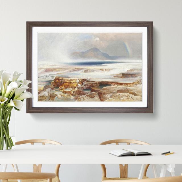 Hot Springs of the Yellowstone by Thomas Moran - Picture Frame Painting East Urban Home Frame Option: Walnut Framed, Size: 27cm H x 36cm W x 2cm D on Productcaster.