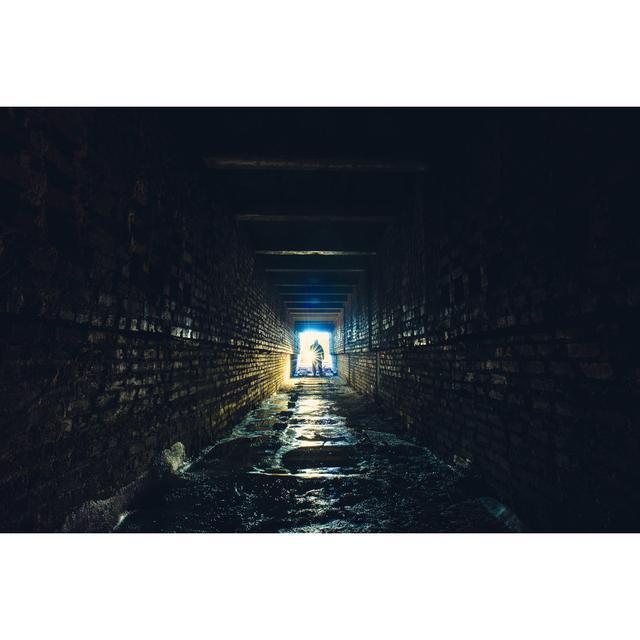 Dirty Brick Underground Tunnel by DedMityay - Wrapped Canvas Print 17 Stories Size: 30cm H x 46cm W on Productcaster.