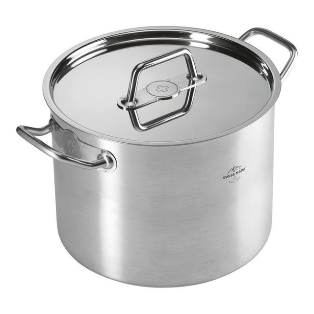 Kuhn Rikon Montreux Swiss Made Brushed Stainless Steel Induction Safe Casserole Pot Kuhn Rikon Size: 22cm / 4L on Productcaster.