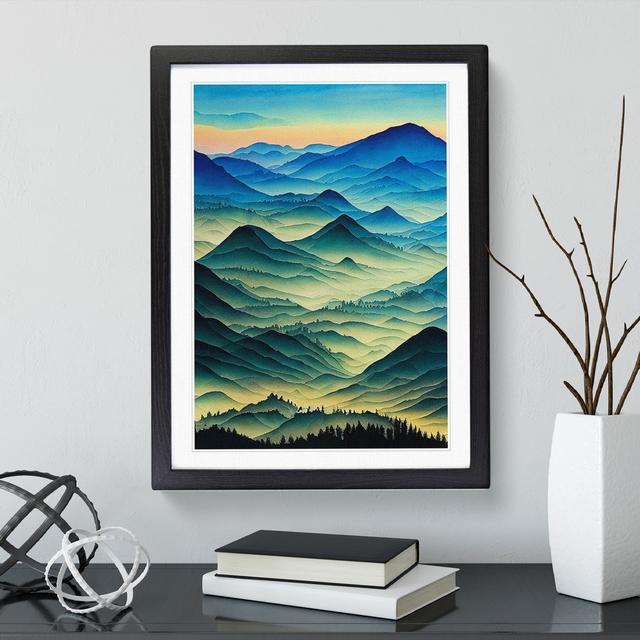 Serene Mountain - Single Picture Frame Print Alpen Home Frame Colour: Black, Size: 64cm H x 46cm W x 2cm D on Productcaster.