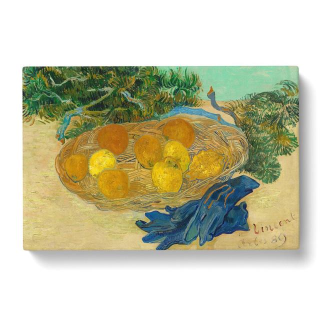 Still Life of Oranges and Lemons by Vincent Van Gogh - Wrapped Canvas Painting East Urban Home Size: 50cm H x 76cm W x 3cm D on Productcaster.