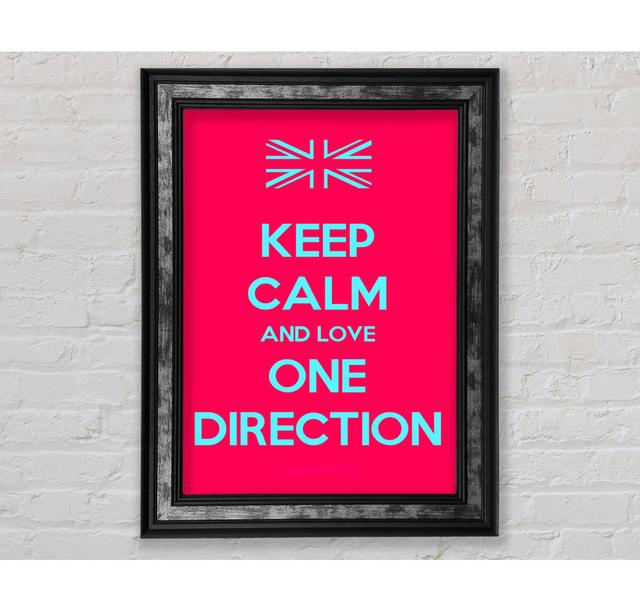 Keep Calm One Direction - Single Picture Frame Typography Bright Star Size: 59.7cm H x 42cm W x 8cm D on Productcaster.