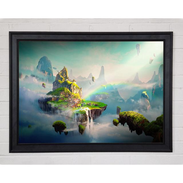 Floating City Paradise - Single Picture Frame Art Prints Union Rustic Format: Matte Black Framed Paper, Size: 29.7cm H x 42cm W x 1.5cm D on Productcaster.