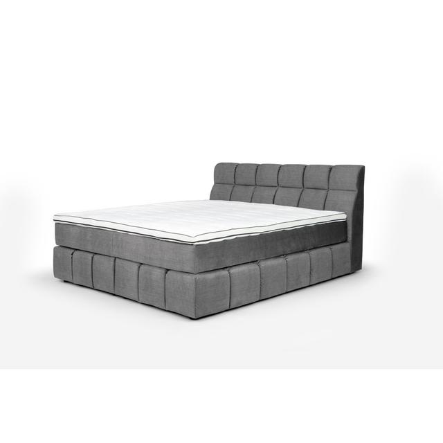 Boxspringbett Downtown BXB COTTA Größe: 160 x 200 cm, Komfortniveau der Matratze: H3: Bis ca. 100 kg, Farbe: Grau/Schwarz on Productcaster.