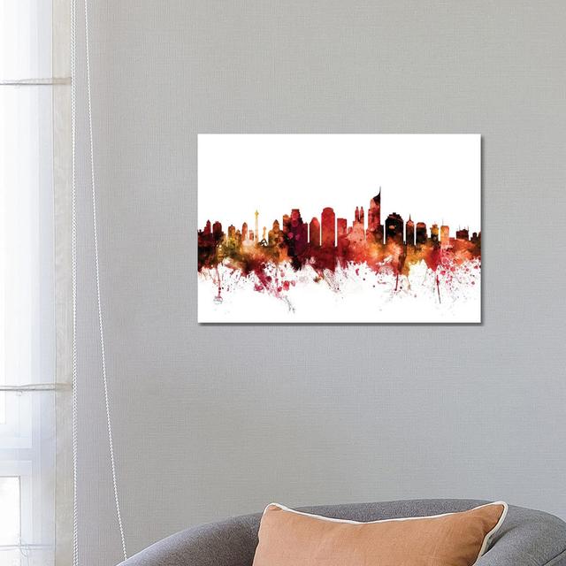 Newport, Wales Skyline by Michael Tompsett - Wrapped Canvas Art Prints Latitude Run Size: 45.72cm H x 66.04cm W x 1.91cm D on Productcaster.