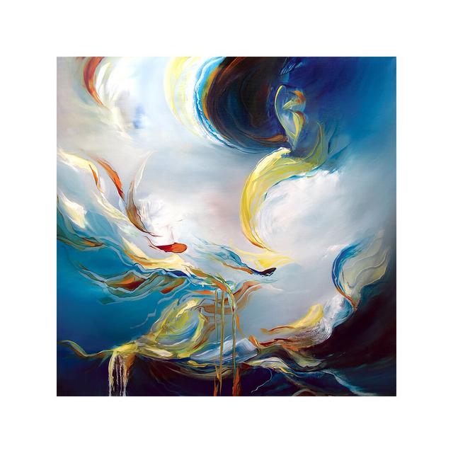 'Water's Movement' Painting Print on Wrapped Canvas Brayden Studio Size: 45.72cm H x 45.72cm W x 1.91cm D on Productcaster.