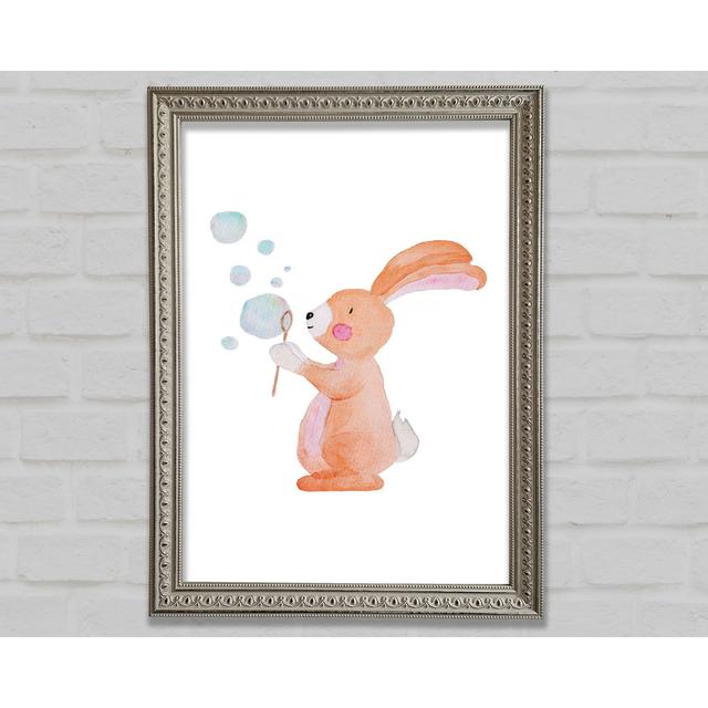 Bunny Bubble Love Framed Print Happy Larry Size: 141.4cm H x 100cm W x 3cm D on Productcaster.