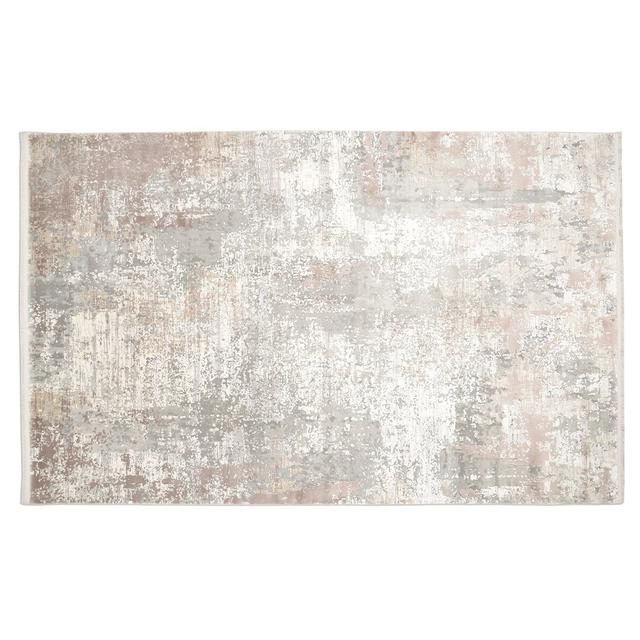 Huskins Abstract Machine Woven Beige Area Rug Williston Forge Size: Rectangle 200 x 290cm on Productcaster.