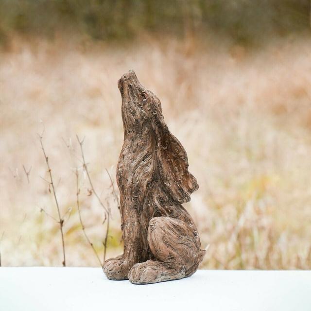 Ilkest Wood Effect Resin Rabbit Ears down Hare Sculpture Alpen Home on Productcaster.