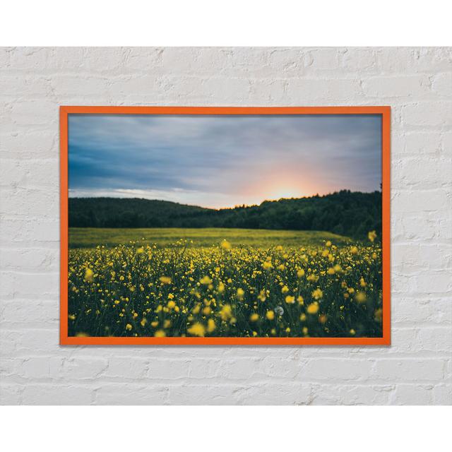 Surreal Field Of Yellow Flowers Framed Print Ophelia & Co. Size: 42cm H x 59.7cm W x 2cm D on Productcaster.