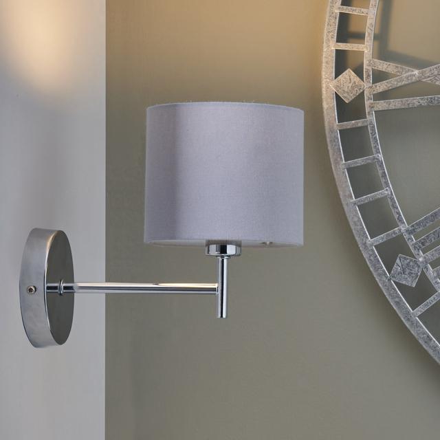 Broseley 1 - Light Dimmable Chrome Armed Sconce Canora Grey on Productcaster.