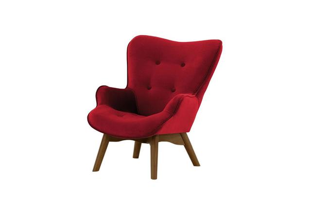 Batson Children's Chair Mercer41 Colour: Red/Dark Oak on Productcaster.