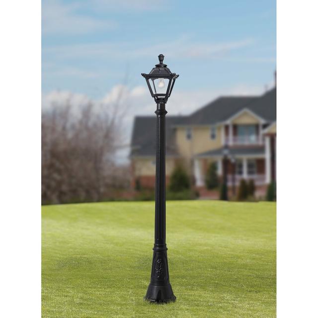 Ottley Black 1 -Light 186Cm H Hardwired Lamp Post Dakota Fields on Productcaster.